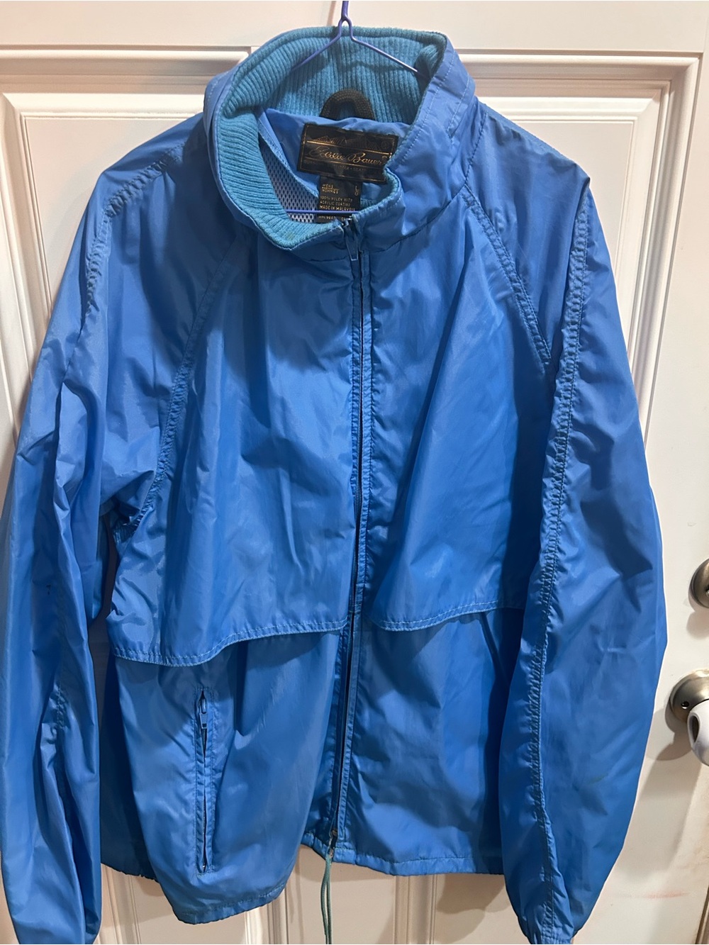 Vintage Eddie Bauer Blue Vented Windbreaker Jacket
